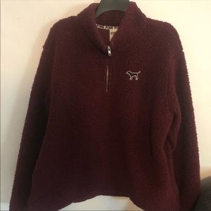 Victoria’s Secret PINK half zip Sherpa